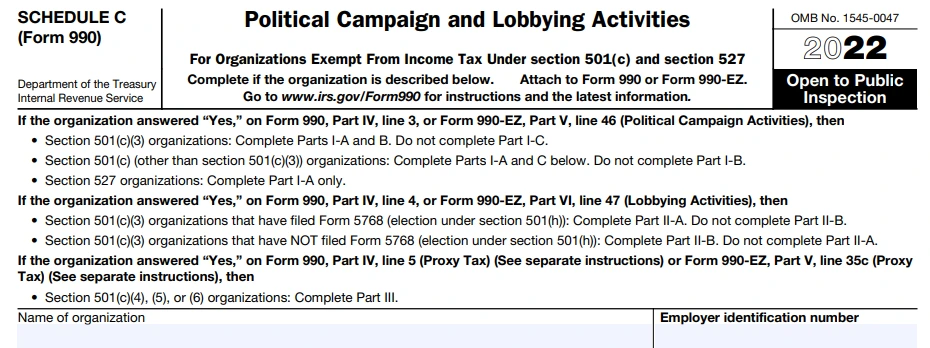 Political Campaign and Lobbying Activities