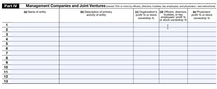 Management Companies and Joint Ventures