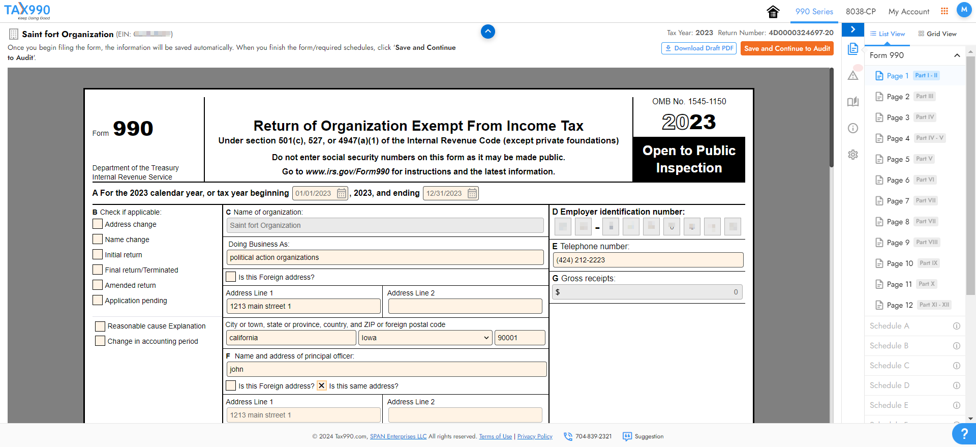 Enter Form Data