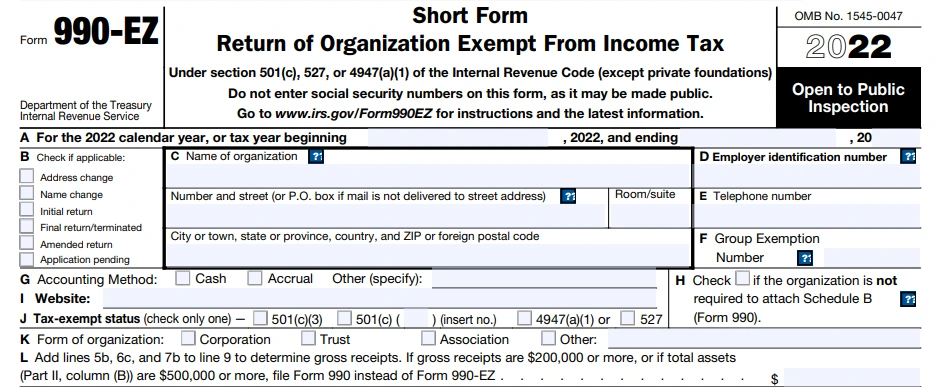 Basic Organization Information