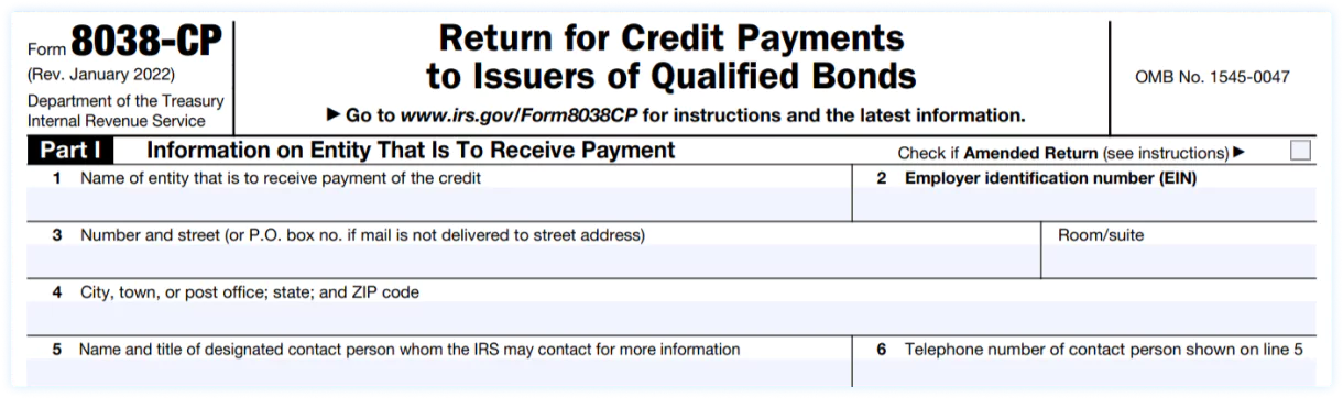 Part I - Information on Entity That Is To Receive Payment