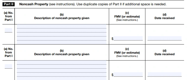 Part II - Noncash Property