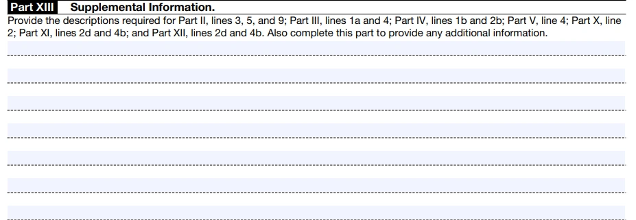 Part XIII - Supplementary Information