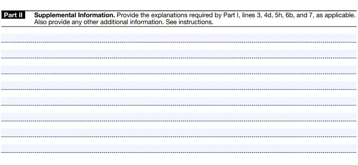 Part II - Supplemental Information