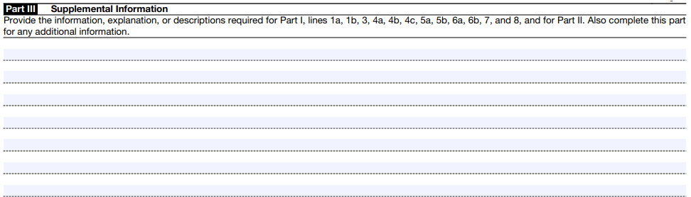 Part III - Supplemental Information