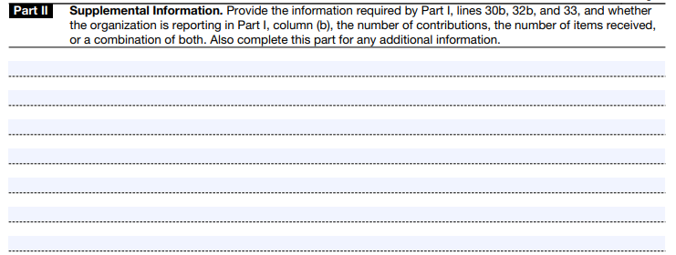 Part II - Supplemental Information