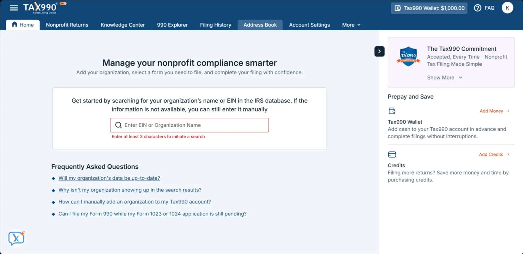 Add Organization Details”