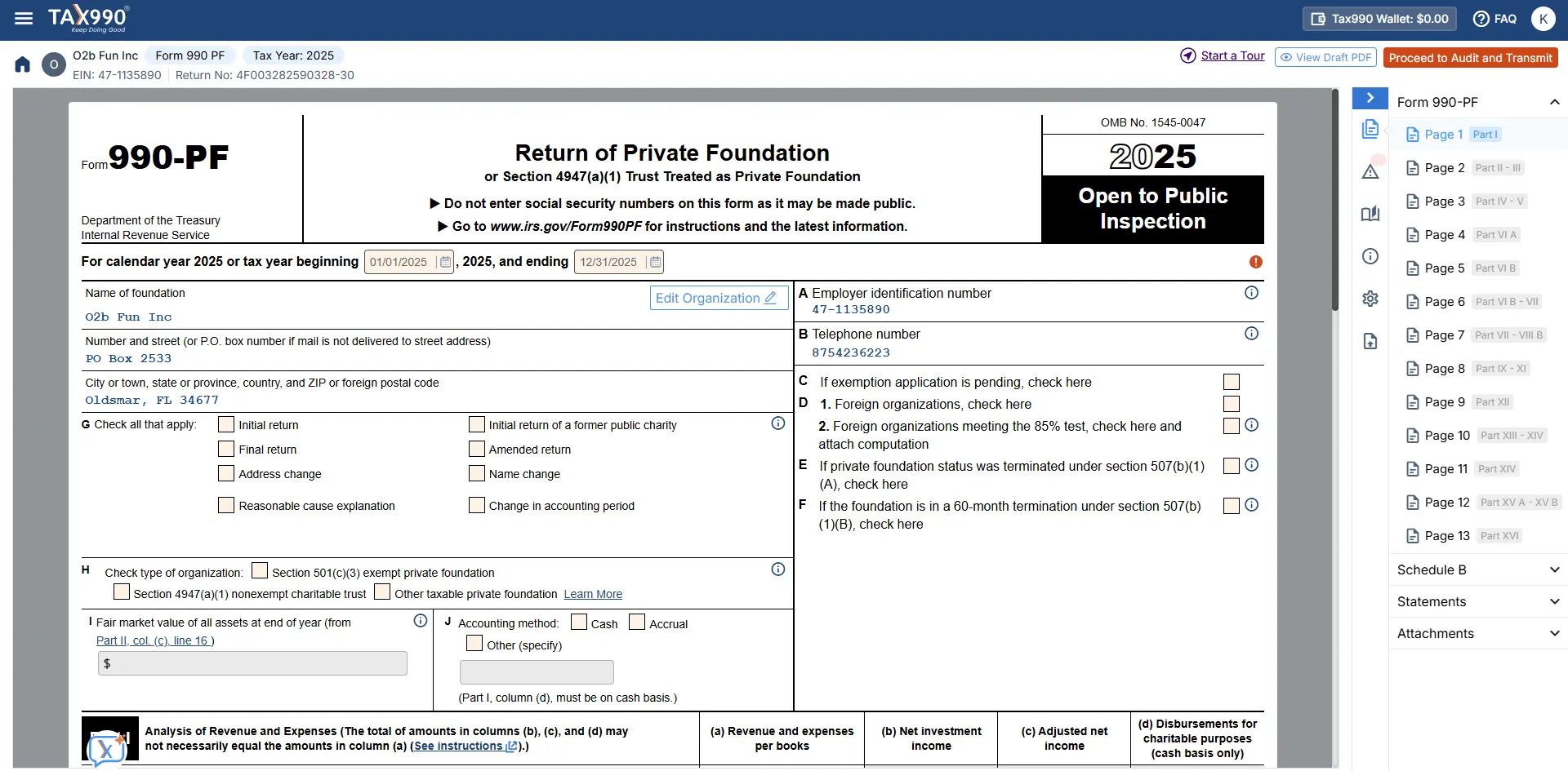 Review Your Form Summary