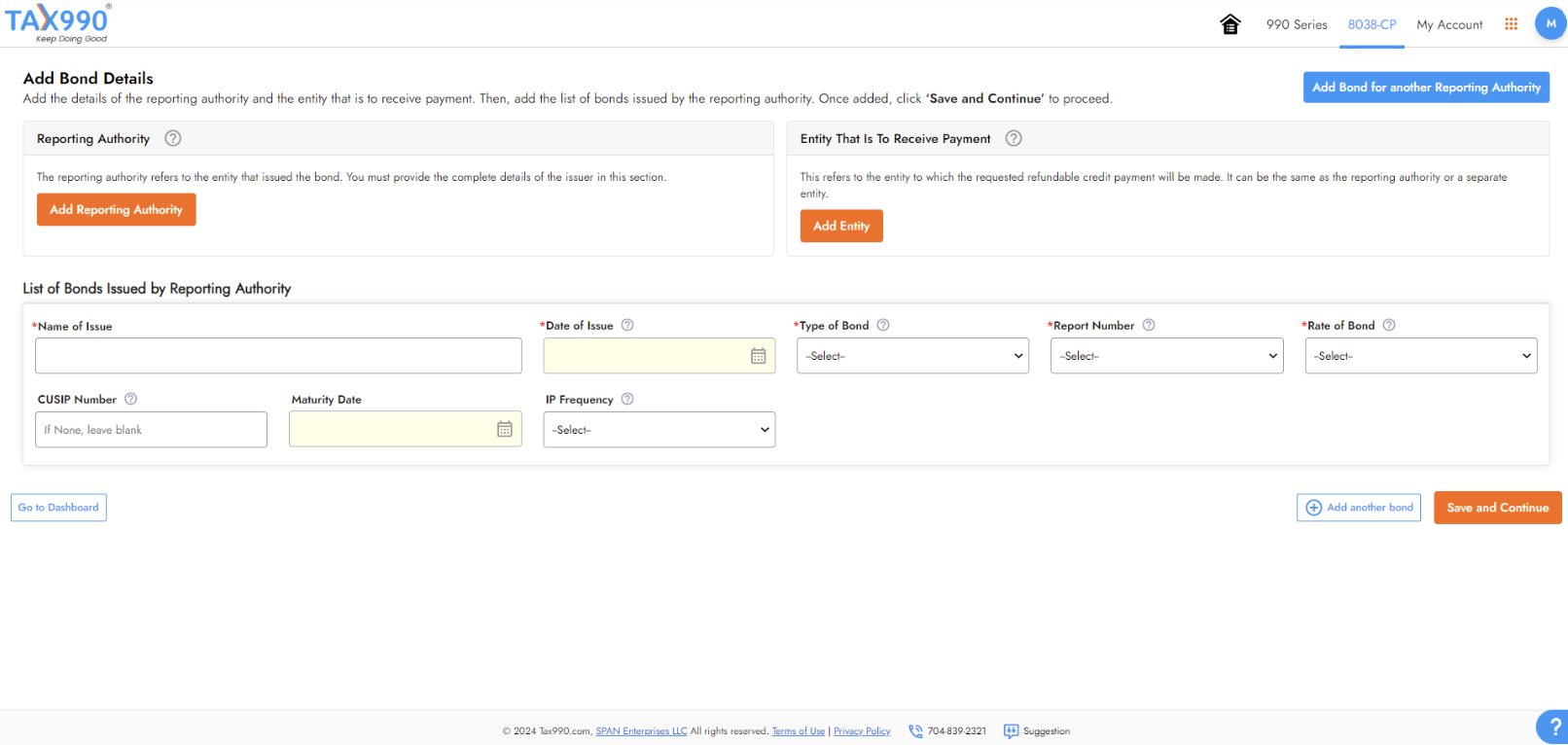Add the List of Bonds Issued