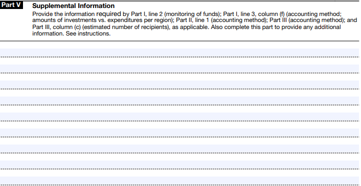 Part V - Supplemental Information